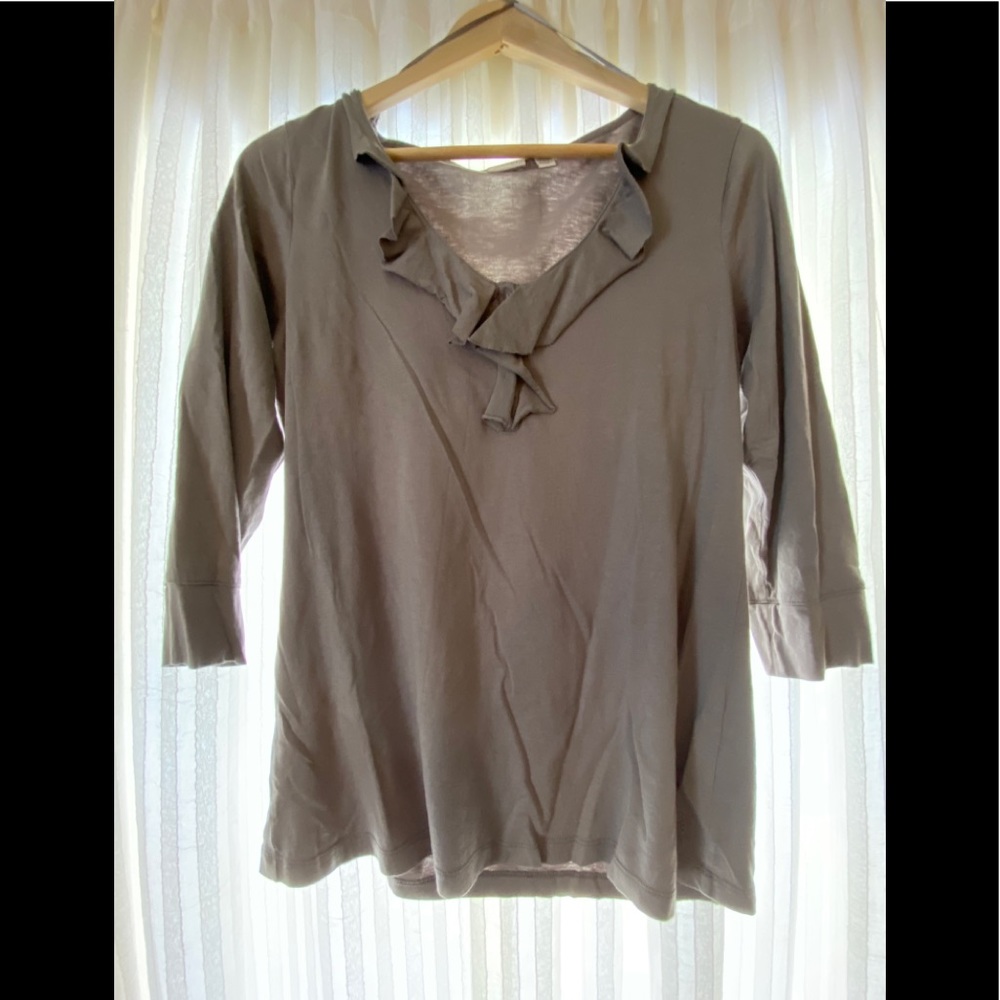 3/$20 Esprit grey ruffle top